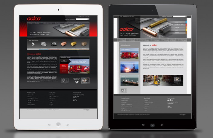 Aalco website concepts